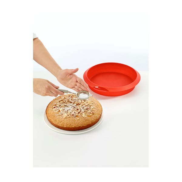 Sarkana silikona cepšanas forma Lékué, ⌀ 24 cm-image-4