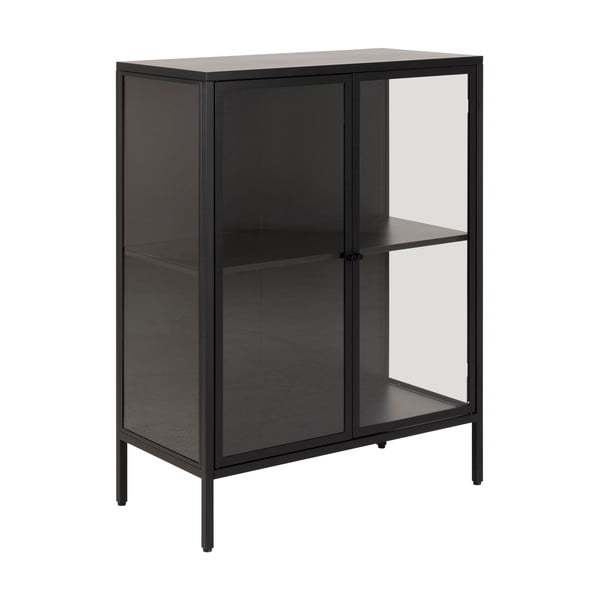 Melna metāla vitrīna Actona Newcastle, augstums 98,7 cm-image-2