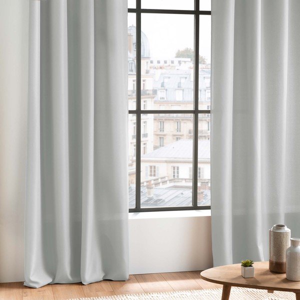 Gaiši pelēks aizkars 140x260 cm Essentiel – douceur d'intérieur-image-1