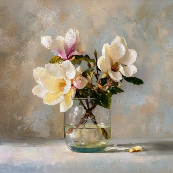 Drukāta glezna uz audekla 32x32 cm Magnolias – Styler