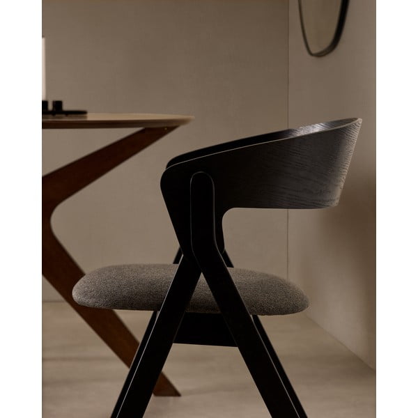 Melns pusdienu krēsls Godia – Kave Home-image-1