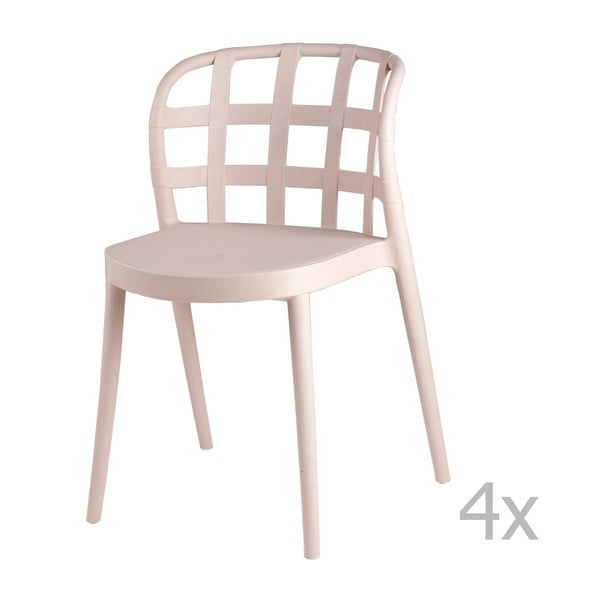 4 bēšas krāsas ēdamistabas krēslu komplekts sømcasa Gina