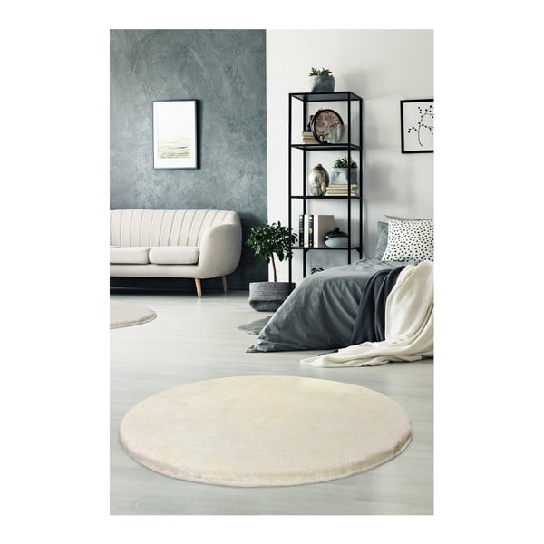 Krēmkrāsas un balts paklājs Milano, ⌀ 90 cm