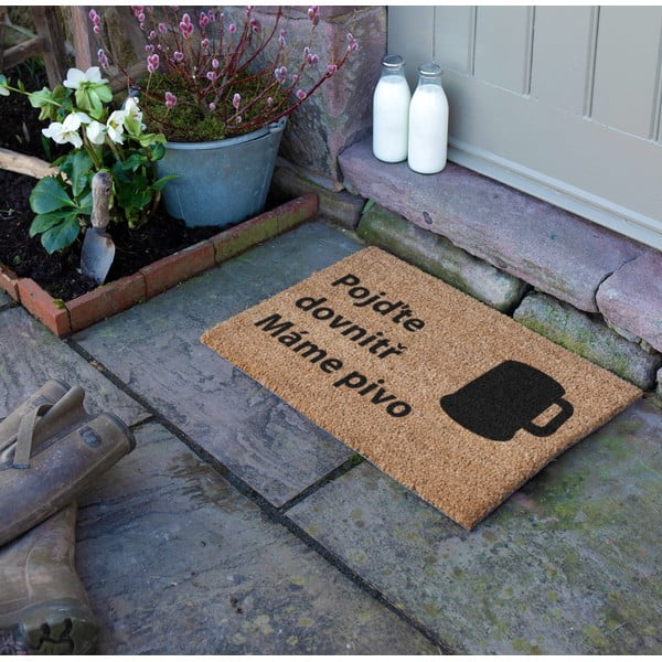 Kokosšķiedras kājslauķis 40x60 cm Pivo – Artsy Doormats-image-1