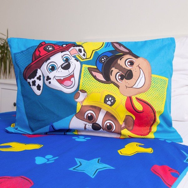 Zila kokvilnas bērnu gultas veļa 100x135 cm Paw Patrol "Pawsome days ahead" – Jerry Fabrics-image-3