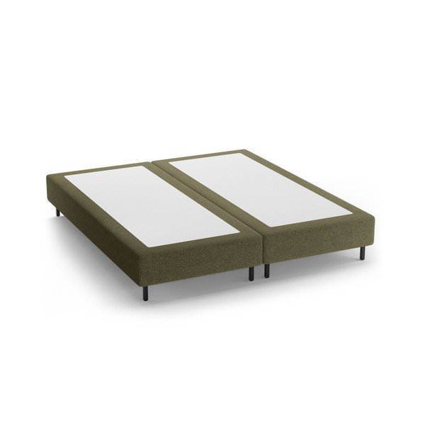 Zaļa polsterēta divvietīga gulta bez galvgaļa 200x200 cm Whale – Micadoni 