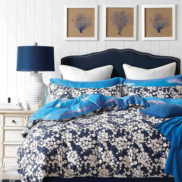 Kokvilnas divguļamā gultas veļa DecoKing Diamond Achillea, 200 x 220 cm-image-1