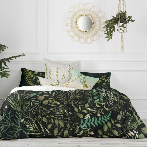 Kokvilnas segas pārvalks Happy Friday Basic Fern, 140 x 200 cm-image-3