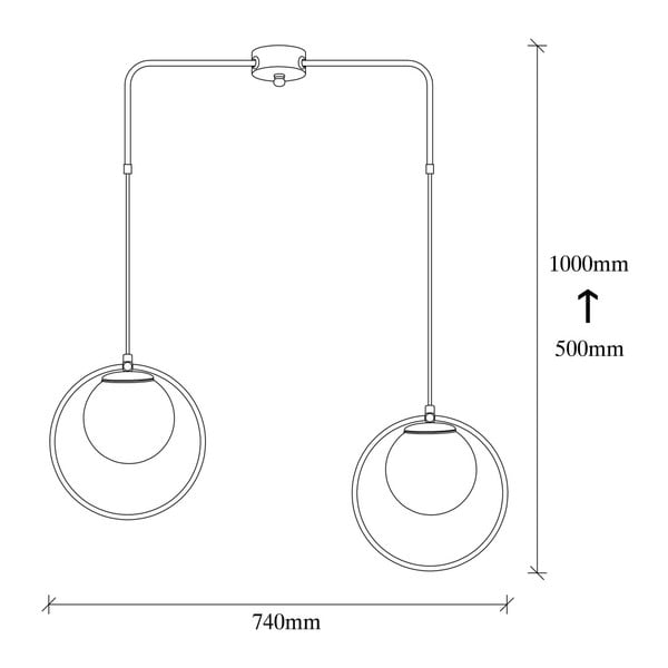 Melna metāla griestu lampa Opviq lights Flovena-image-2
