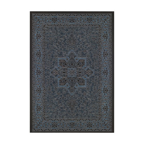 Melns/zils āra paklājs NORTHRUGS Anjara, 160 x 230 cm