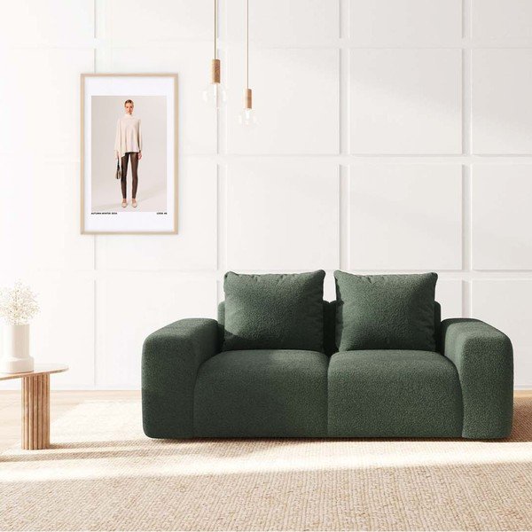Zaļš dīvāns no buklē auduma 212 cm Monce – Rodier-image-1