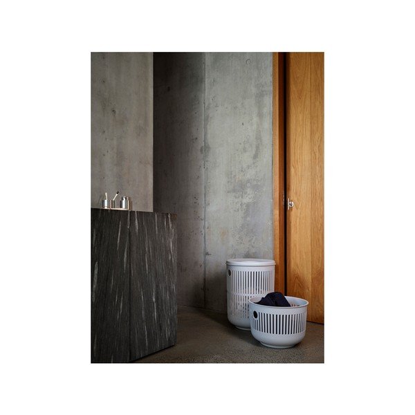 Gaiši pelēks plastmasas veļas grozs 35 l Ume – Zone-image-1