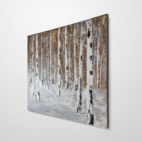 Glezna ar rokām apgleznota 70x70 cm Birch Wood – Wallity-image-4