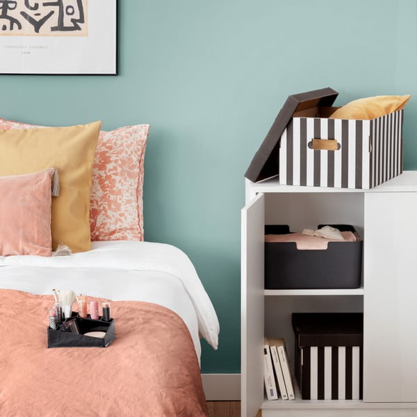 Kartona uzglabāšanas kastes (2 gab.) ar vāku Stripes – Compactor-image-2