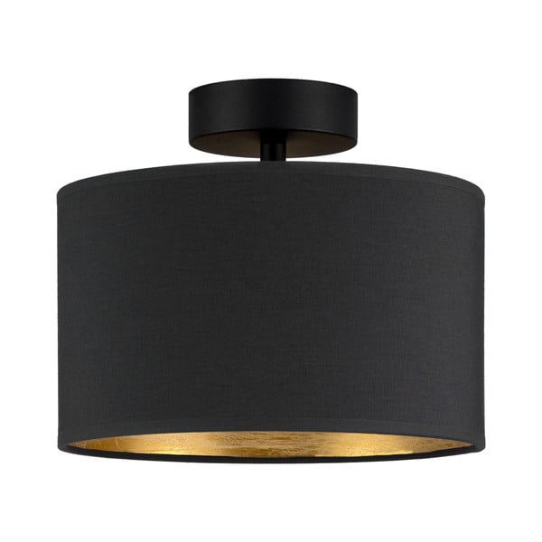 Melna griestu lampa ar zelta detaļām Sotto Luce Tres S, ⌀ 25 cm