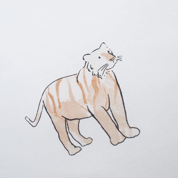 Balts vienguļamais kokvilnas bērnu palags ar gumiju 90x190 cm Zoo Animals – Bianca-image-2