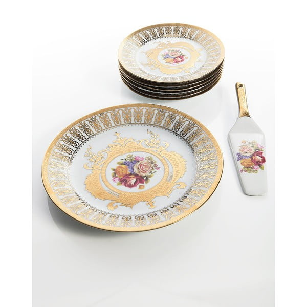 Zelta porcelāna kūku komplekts Cihan Bilisim Tekstil