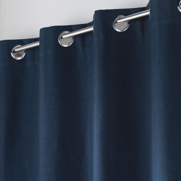 Tumši zils gaismu necaurlaidīgs aizkars 140x180 cm Crepuscule – douceur d'intérieur-image-2