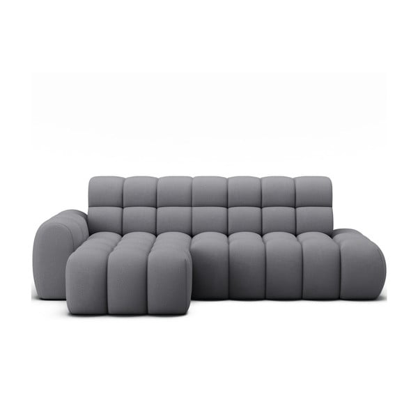 Pelēks salokāms stūra dīvāns (ar kreiso stūri/ar zvilni) Ceedro – ELTAP