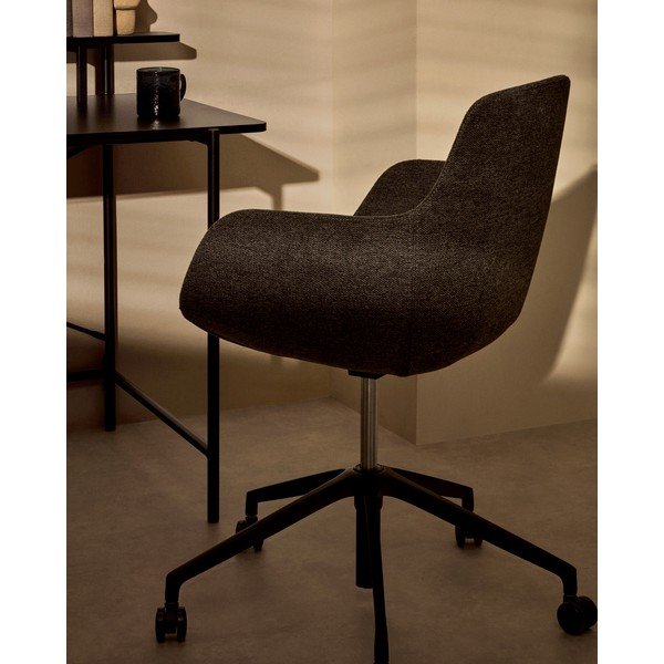 Tumši pelēks biroja krēsls Tissiana – Kave Home-image-1