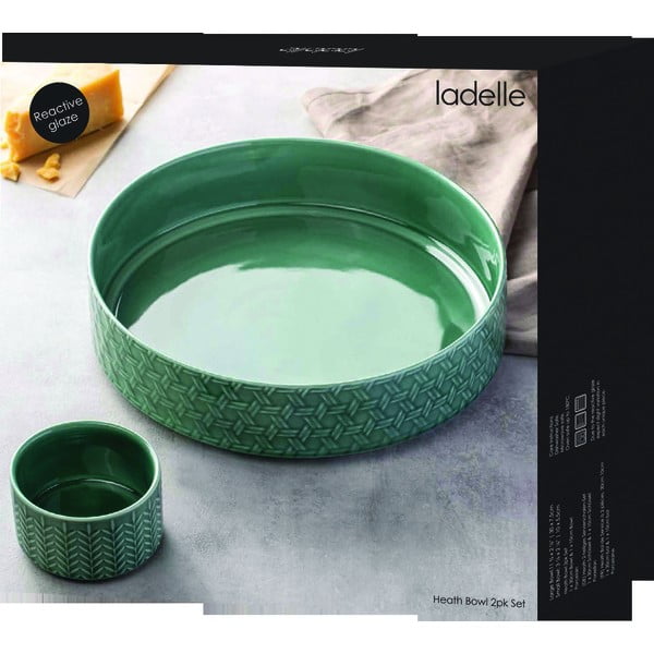 Tirkīzzilas porcelāna servēšanas bļodas (2 gab.) ø 30 cm Heath Jade – Ladelle-image-4
