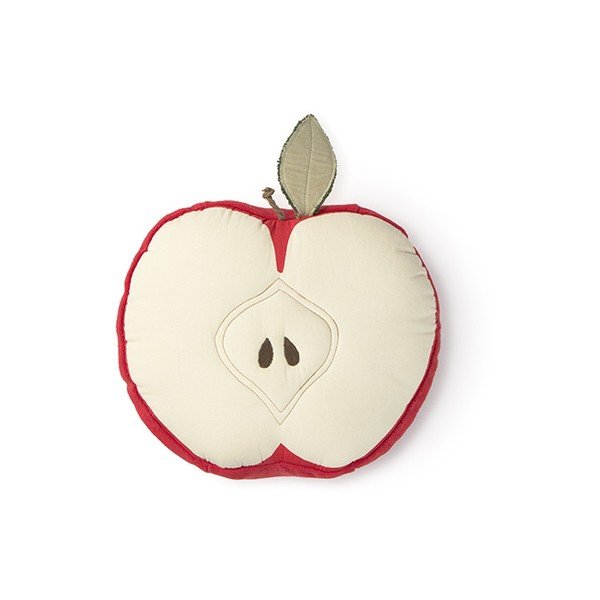 Kokvilnas bērnu spilvens ø 30 cm Apple – Lorena Canals