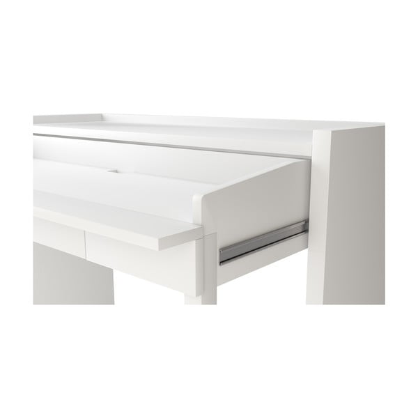 Darba galds ar baltu virsmu 36x110 cm Mel – Woodman-image-3