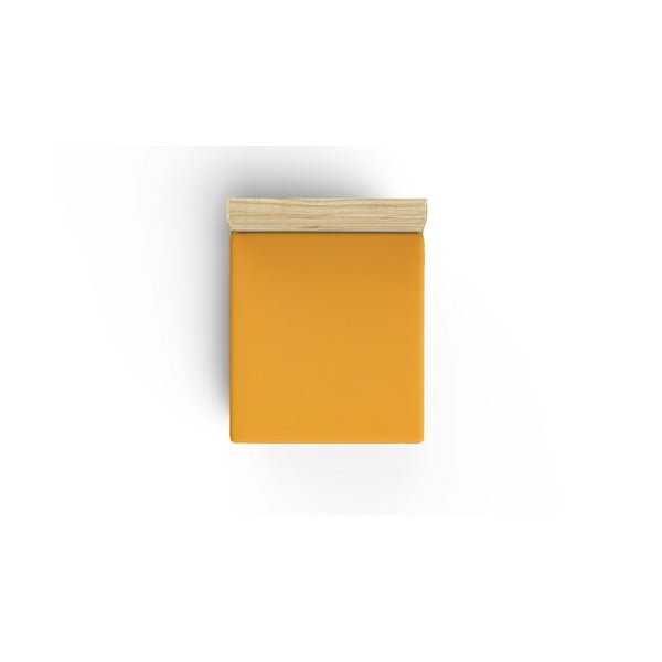 Dzeltens kokvilnas palags ar gumiju 160x200 cm – Mijolnir