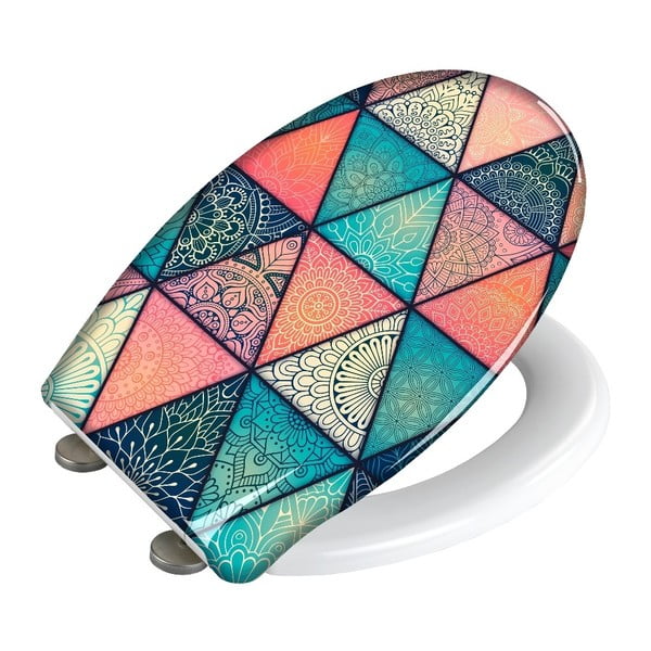 Tualetes poda sēdeklis ar vieglu aizvēršanu Wenko Easy Geometry, 44,5 x 37 cm-image-1