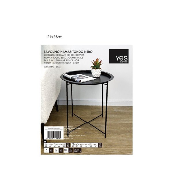 Metāla apaļš sānu galdiņš ø 47 cm Hilmar – Yes Everyday-image-3