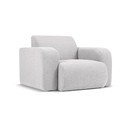 Gaiši pelēks atpūtas krēsls no buklē auduma Molino – Micadoni Home