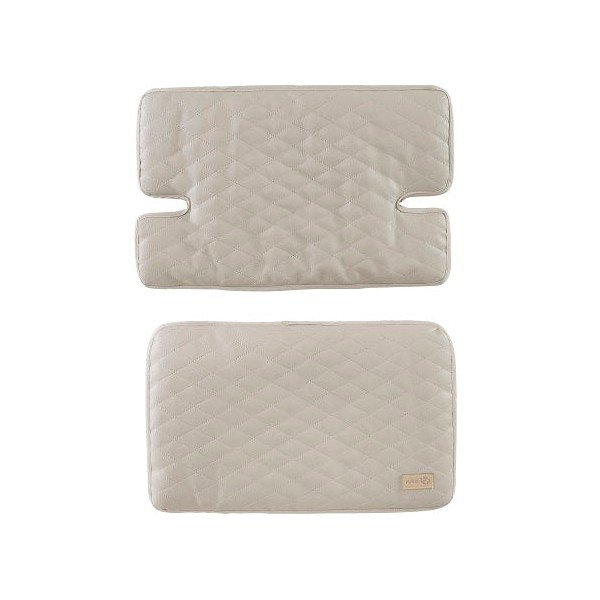 Bēšs bērnu pusdienu krēsliņa spilvens Greyish gesteppt – Roba