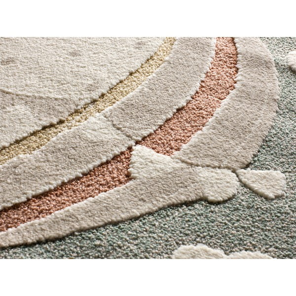 Zaļš/bēšs bērnu paklājs 120x170 cm Clown – Universal-image-2