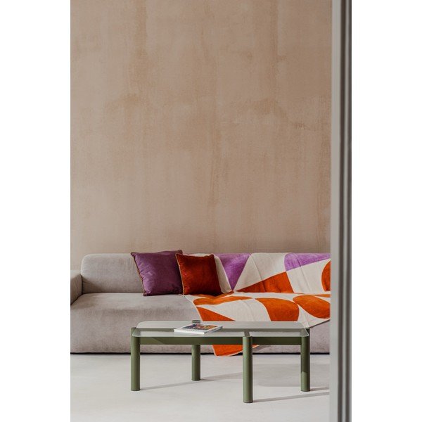 Zaļš žurnālgaldiņš ar stikla galda virsmu 55x105 cm Kob – noo.ma-image-1