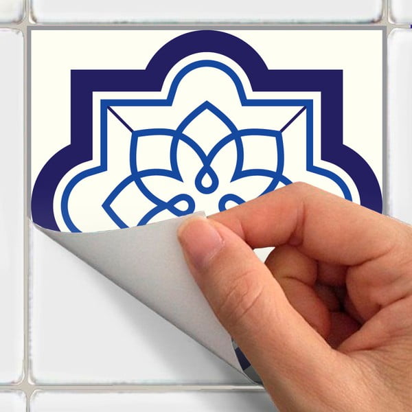 24 sienu uzlīmju komplekts Ambiance Decals Tiles Eusebio, 10 x 10 cm-image-1