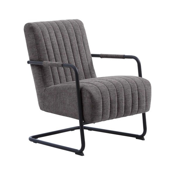 Tumši pelēks atpūtas krēsls Trout – Unique Furniture