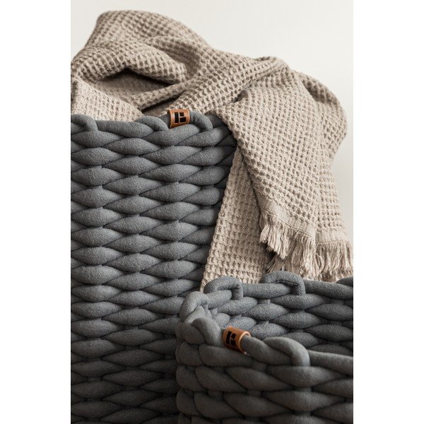 Tekstila uzglabāšanas grozs ø 40x40 cm Peach Skin Round XL – Bigso-image-3