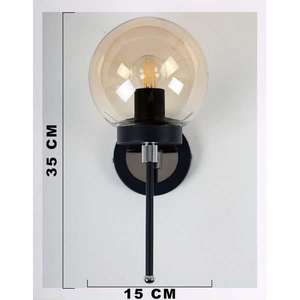 Okera dzeltena/melna sienas lampa ø 15 cm Tokyo – Squid Lighting-image-2