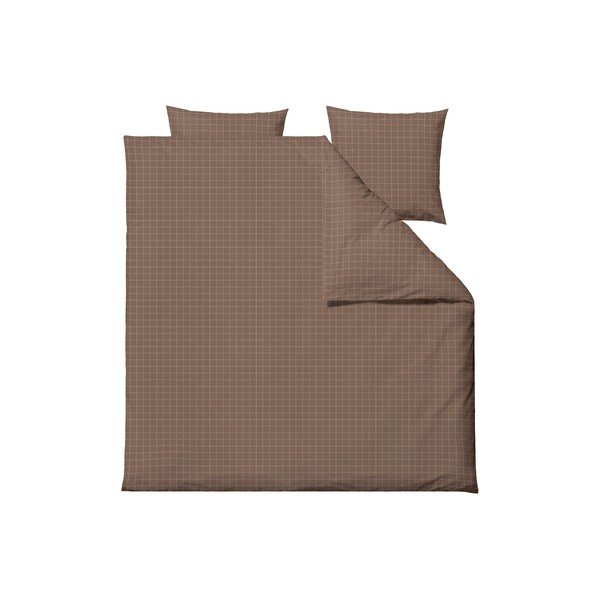 Brūna divguļamā damasta gultas veļa 200x220 cm Clear – Södahl-image-1