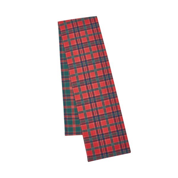 Kokvilnas galda celiņš ar Ziemassvētku motīvu 220x32 cm Christmas Tartan Check – Catherine Lansfield