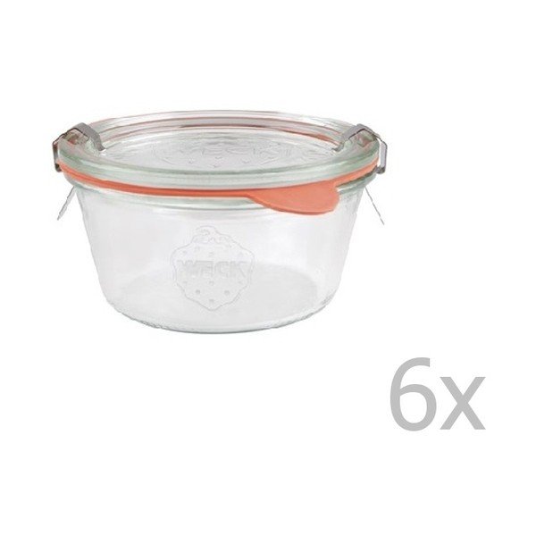 6 burku komplekts Weck Sturz, 290 ml