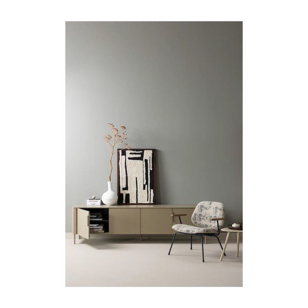 Bēšs atpūtas krēsls no šenila auduma Aure – WOOOD-image-2