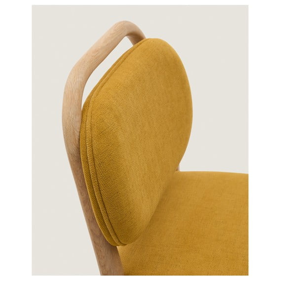 Sinepju dzeltens bāra krēsls (sēdekļa augstums 66 cm) Helda – Kave Home-image-1