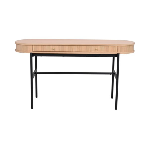Konsoles galds ar ozolkoka imitāciju dabīgā tonī 142x47 cm Haddington – Rowico