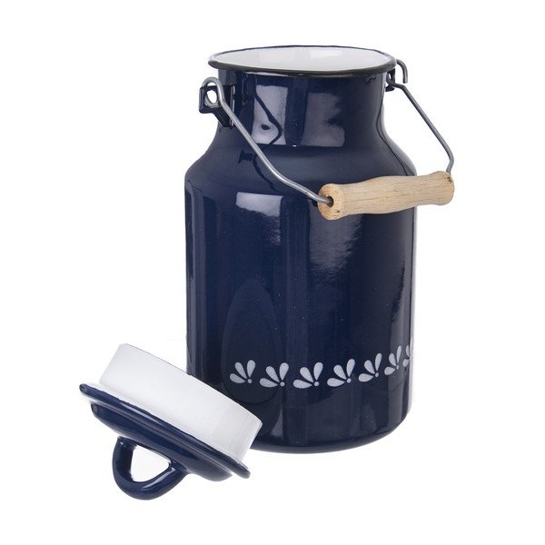 Zila emaljas piena krūze Orion, 2 l-image-2