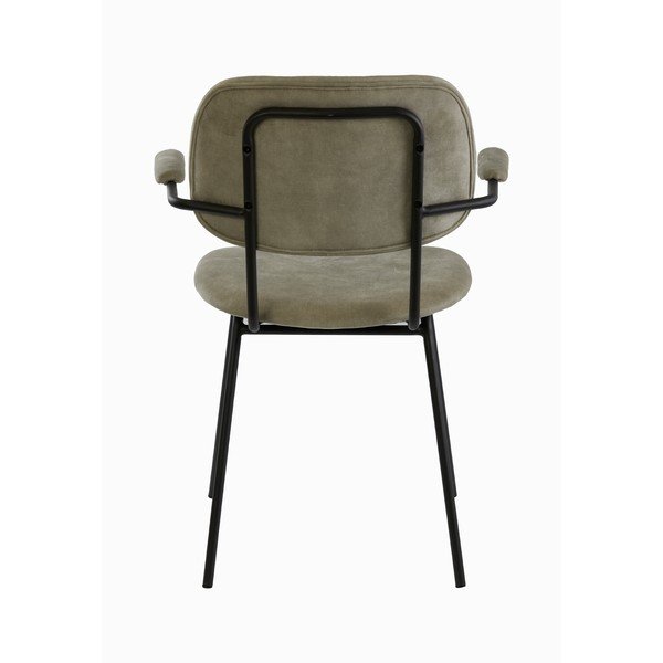 Bēšs samta ēdamistabas krēsls Emma – Light & Living-image-4