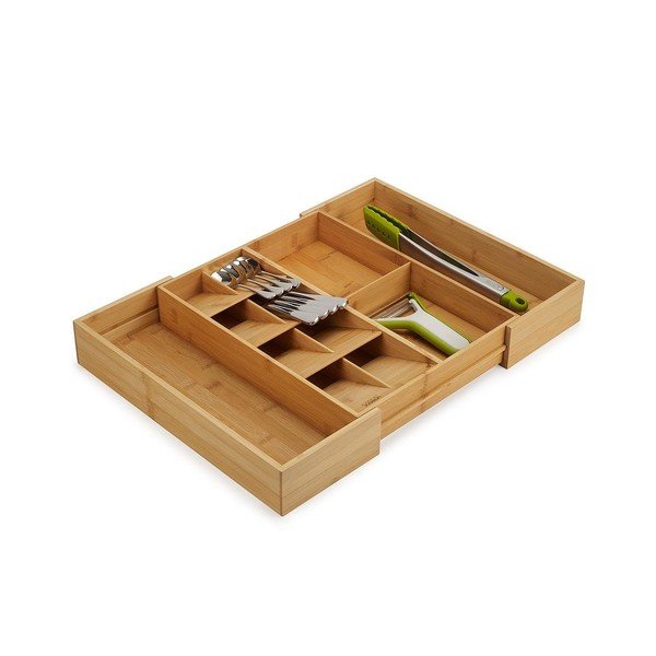Dabīga toņa bambusa pielāgojams galda piederumu organizators 32 x 40 cm DrawerStore Bamboo – Joseph Joseph