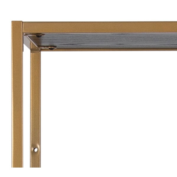 Melns/zelta krāsas grāmatu plaukts 77x185 cm Seaford – Actona-image-4