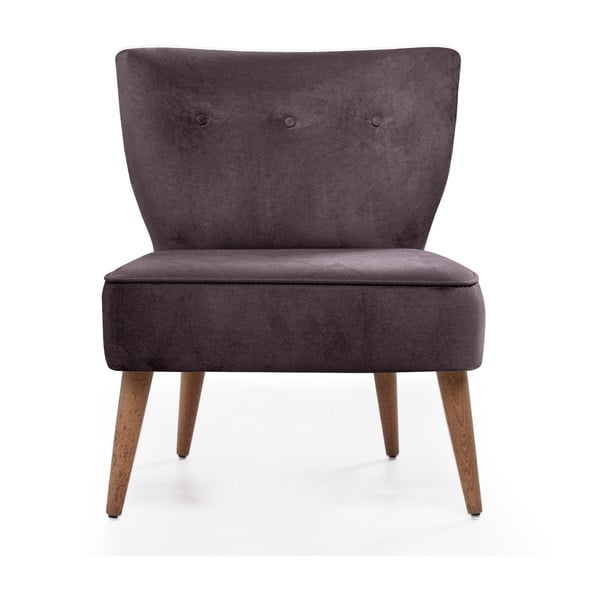 Tumši violets polsterēts krēsls Balcab Home Molly