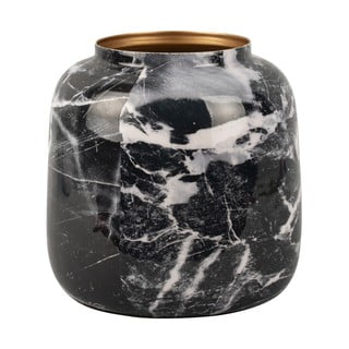 Melnbalts dzelzs svečturis PT LIVING Marble, augstums 12,5 cm